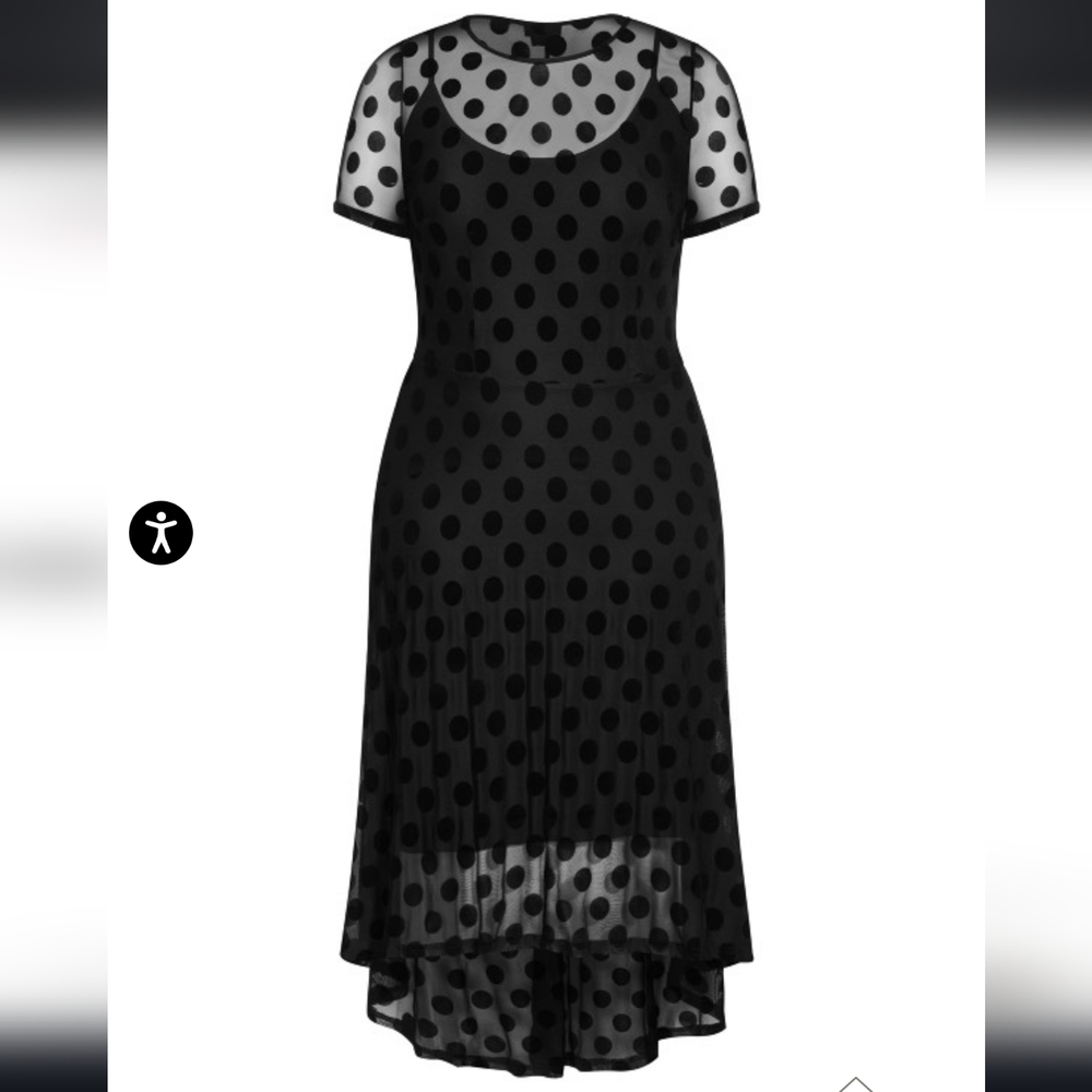 Spot Flock Dress